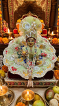 Beautiful Pista Green Heavy Poshak Set for Laddu Gopal Ji with Mukut and Mala (Size 4 ) (Copy)